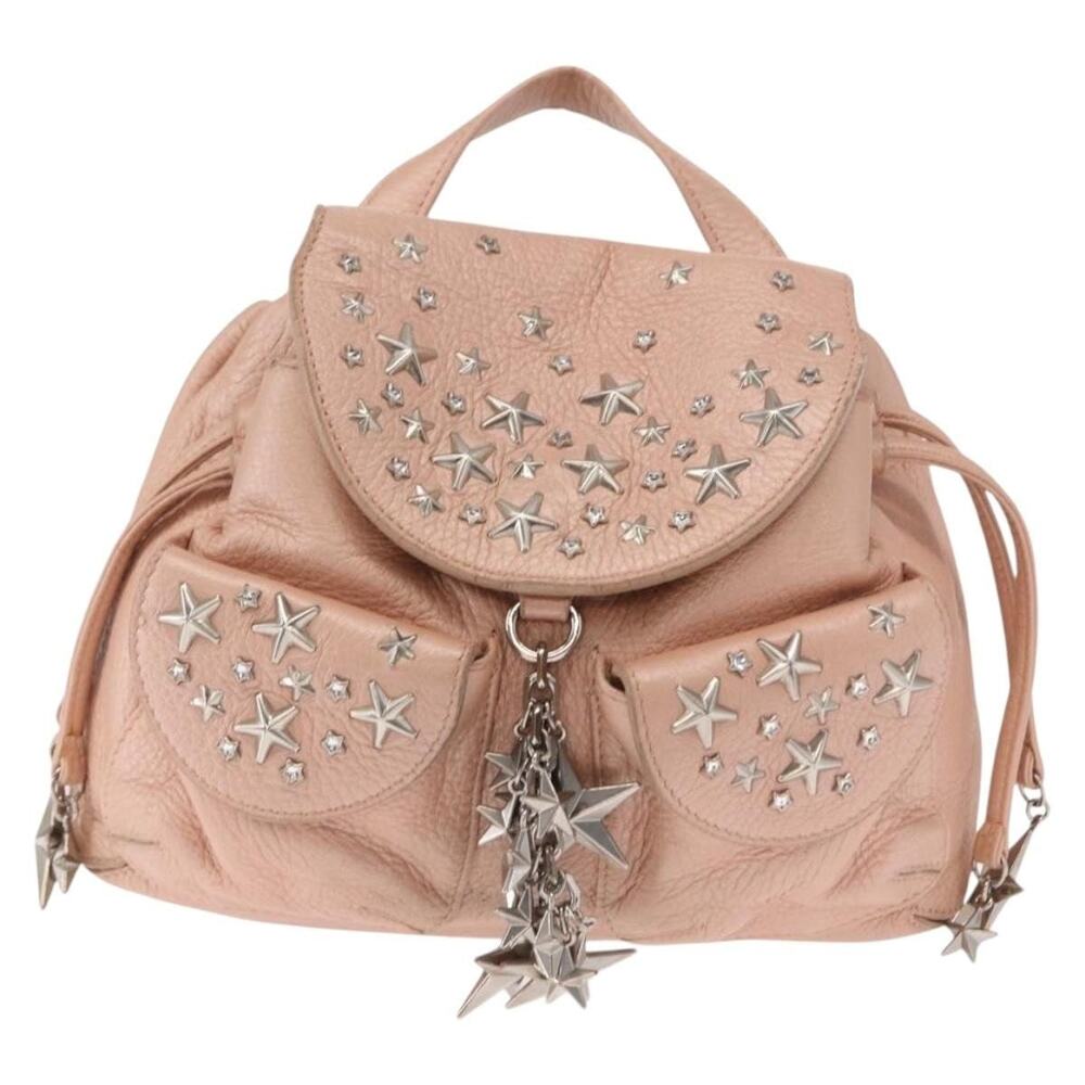 Jimmy Choo Leather Love Backpack Pink